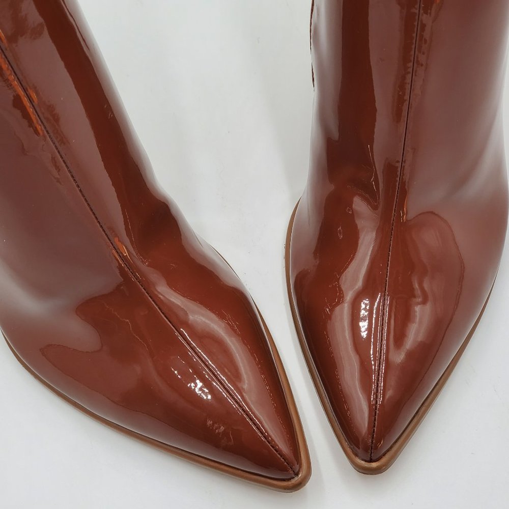 Steve Madden Petraz Cognac Patent Booties - Picture 5 of 17